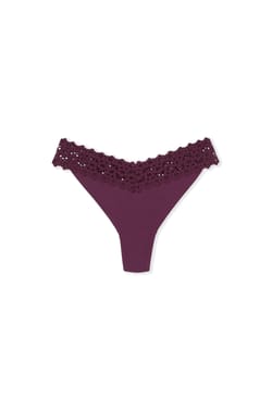 Microfibre and Lace Tanga;${refinementColor}