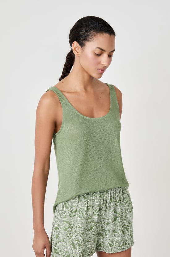 100% Linen Tank Top;${refinementColor}