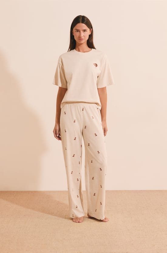 Ensemble de pyjama 2 pi&egrave;ces &agrave; motifs chiens;${refinementColor}