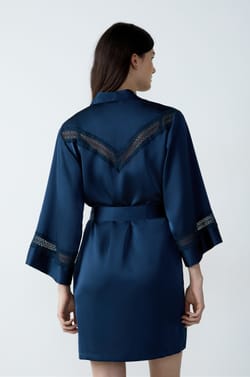 Satin Robe With Lace Details;${refinementColor}