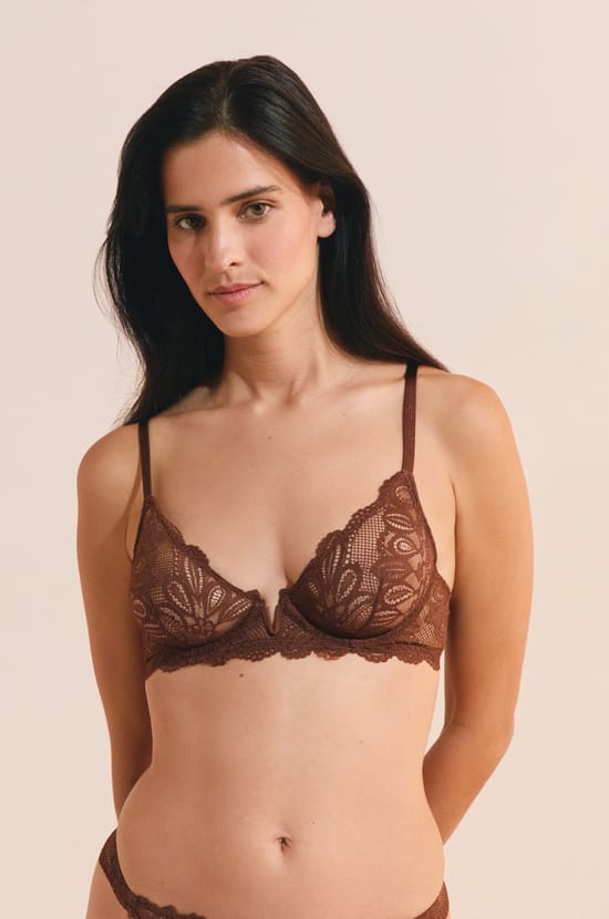 Soutien-gorge corbeille en dentelle;${refinementColor}
