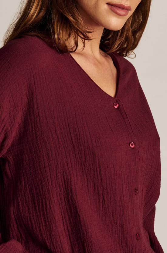 Chemise de pyjama en coton;${refinementColor}
