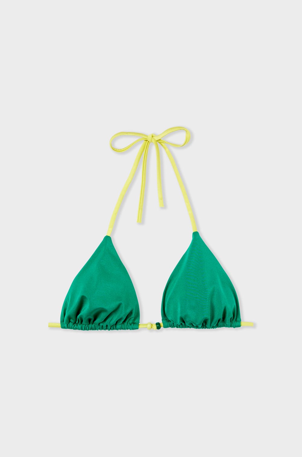 Top bikini triangular detalle perla;${refinementColor}