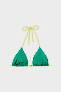 Top bikini triangular detalle perla;${refinementColor}