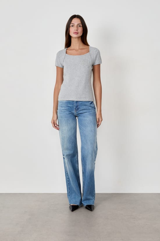 Short-sleeved cotton T-shirt;${refinementColor}