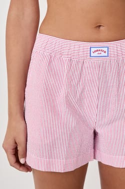 Striped pyjama shorts;${refinementColor}