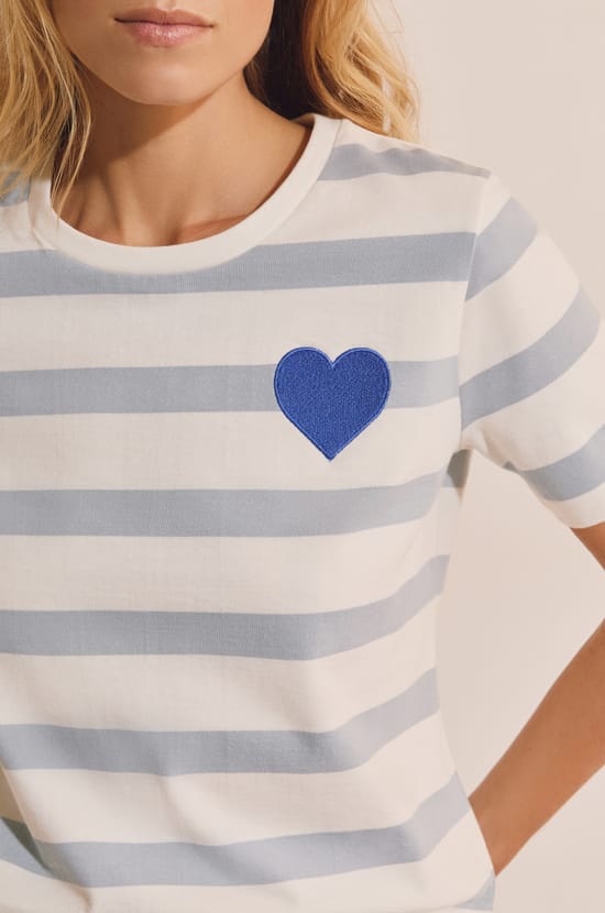 Striped Cotton T-shirt;${refinementColor}