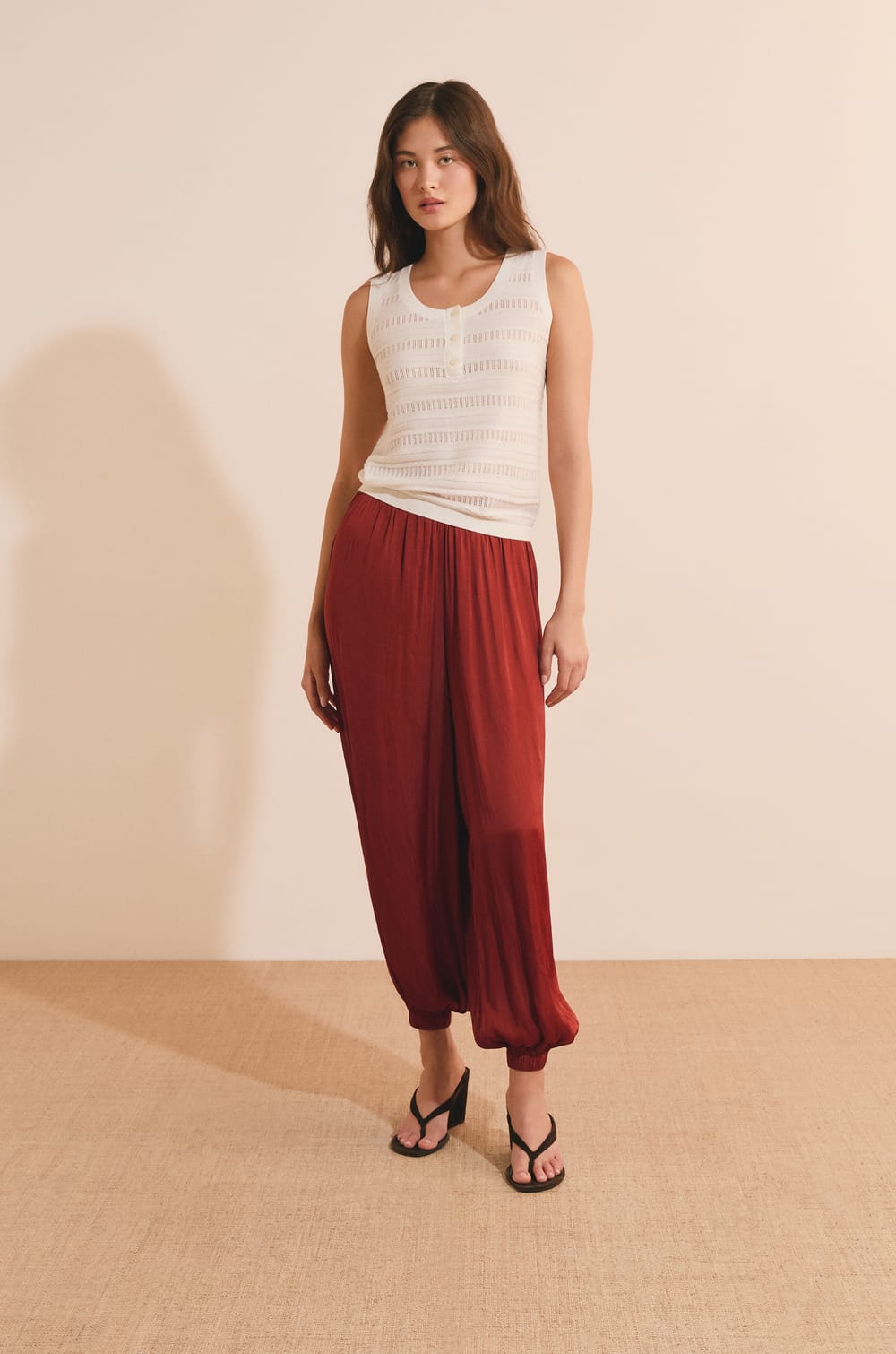 Top en maille ajour&eacute;e;${refinementColor}