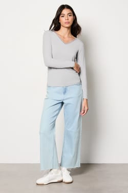 Long Sleeve Thermal Knit T-Shirt;${refinementColor}