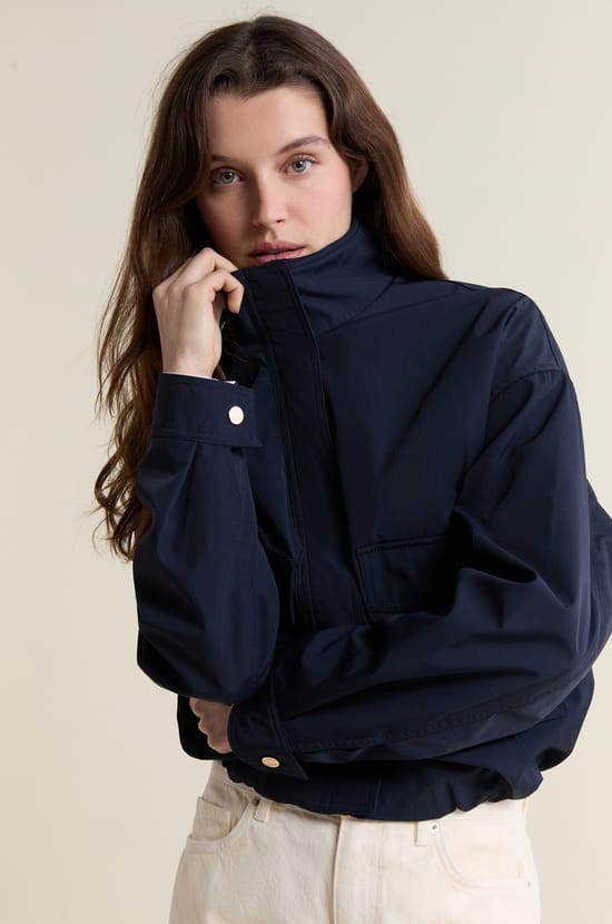 High Neck Jacket;${refinementColor}