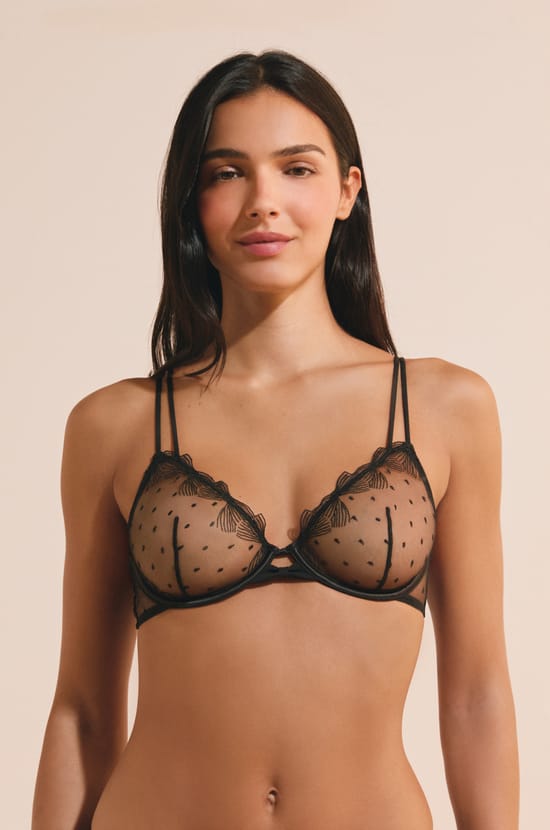 Soutien-gorge sans coques avec broderie;${refinementColor}