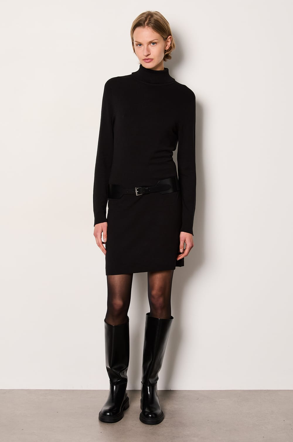 Turtleneck Sweater Dress;${refinementColor}