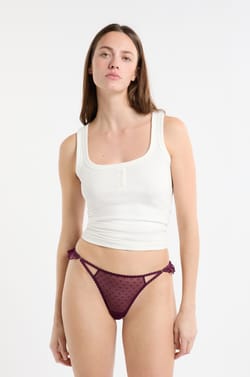 Thong in Tulle;${refinementColor}