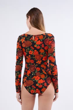 Body à motifs en coton;${refinementColor}
