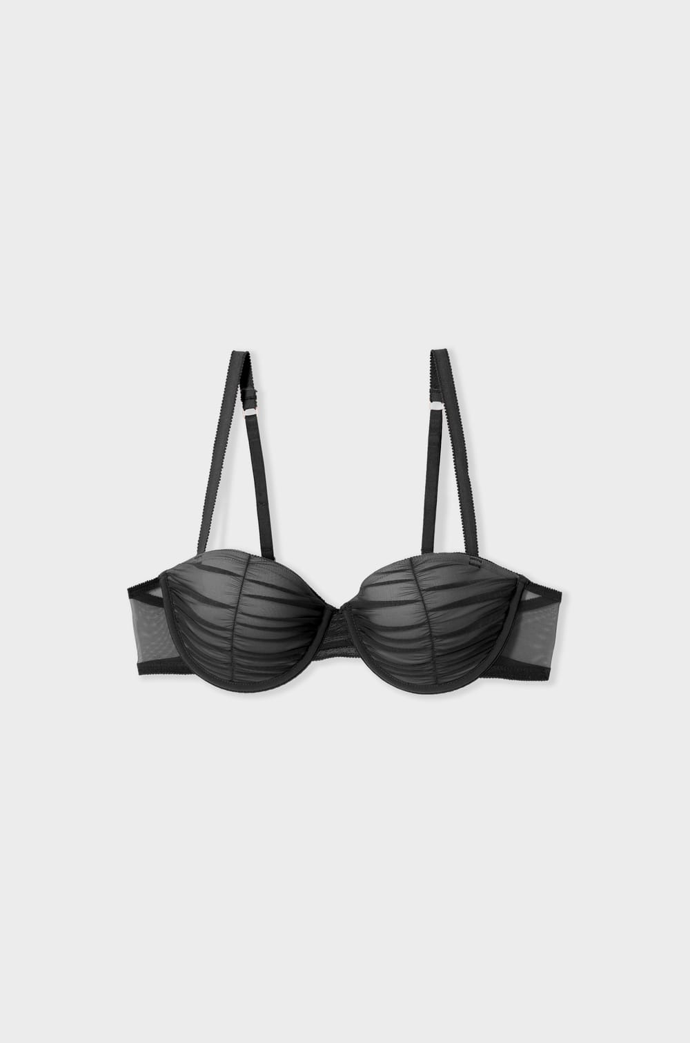 Tulle Balconette Bra;${refinementColor}