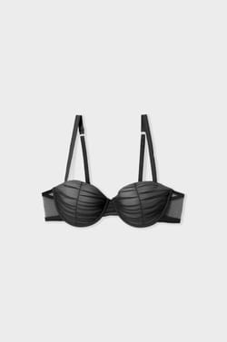 Tulle Balconette Bra;${refinementColor}