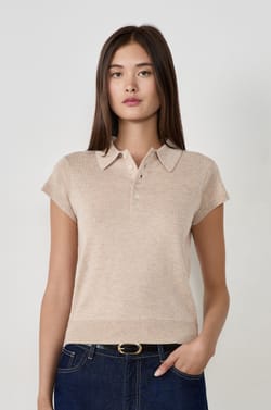 Polo manches courtes &agrave; boutons;${refinementColor}
