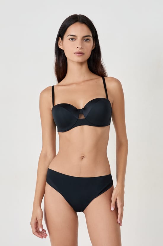 Satin microfibre tanga;${refinementColor}