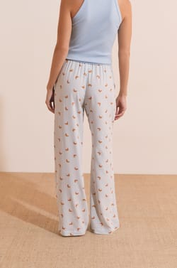 Pyjama Trousers with Croissant Print;${refinementColor}