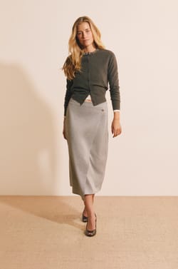 Jupe midi avec coton;${refinementColor}