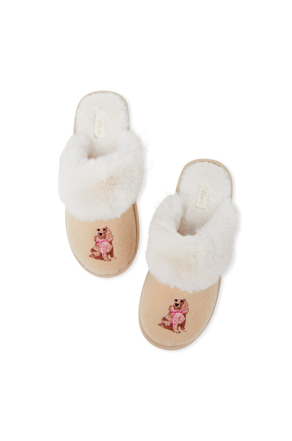 Chaussons mules &agrave; motif chien;${refinementColor}