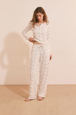 Pantalon de pyjama &agrave; motifs;${refinementColor}