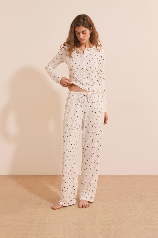 Pantalon de pyjama &agrave; motifs;${refinementColor}