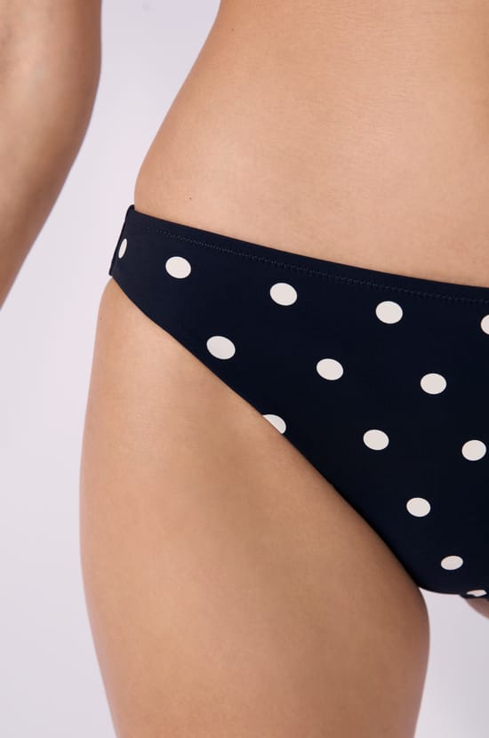 Culotte bikini bas de maillot à pois;${refinementColor}