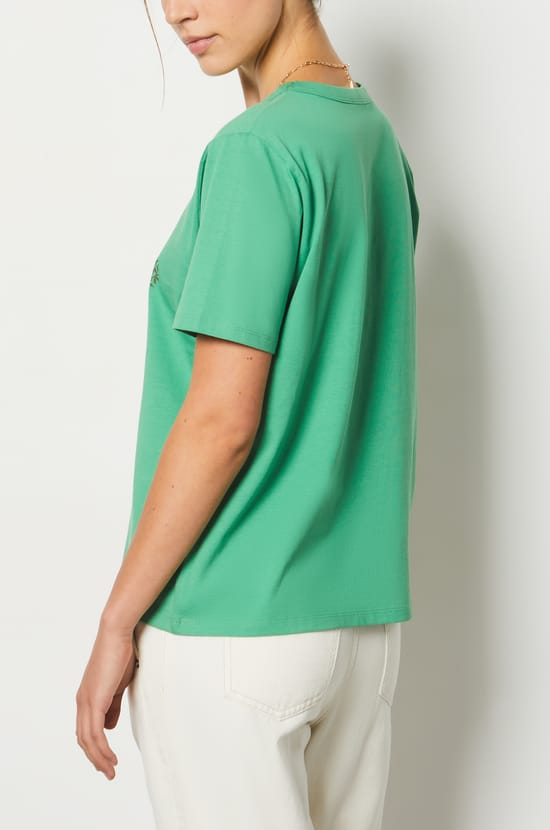 "Bloom" Printed Cotton T-shirt;${refinementColor}