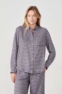 Chemise de pyjama à carreaux;${refinementColor}