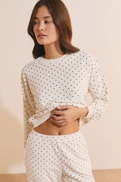 Ensemble de pyjama &agrave; pois;${refinementColor}