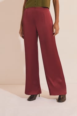 Pantalon droit satin&eacute;;${refinementColor}
