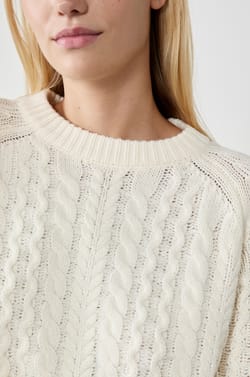 Pull col rond &agrave; grosse maille;${refinementColor}