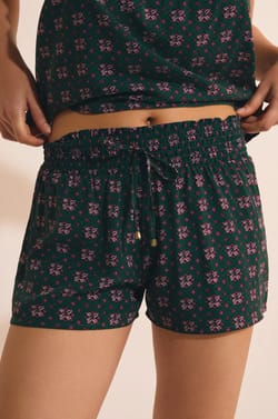 Pantal&oacute;n corto de pijama estampado;${refinementColor}