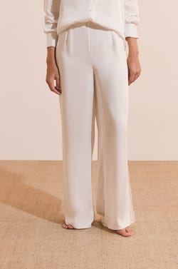 Pantalon de pyjama satin&eacute;;${refinementColor}