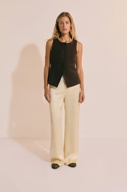 Pantalon droit satin&eacute;;${refinementColor}