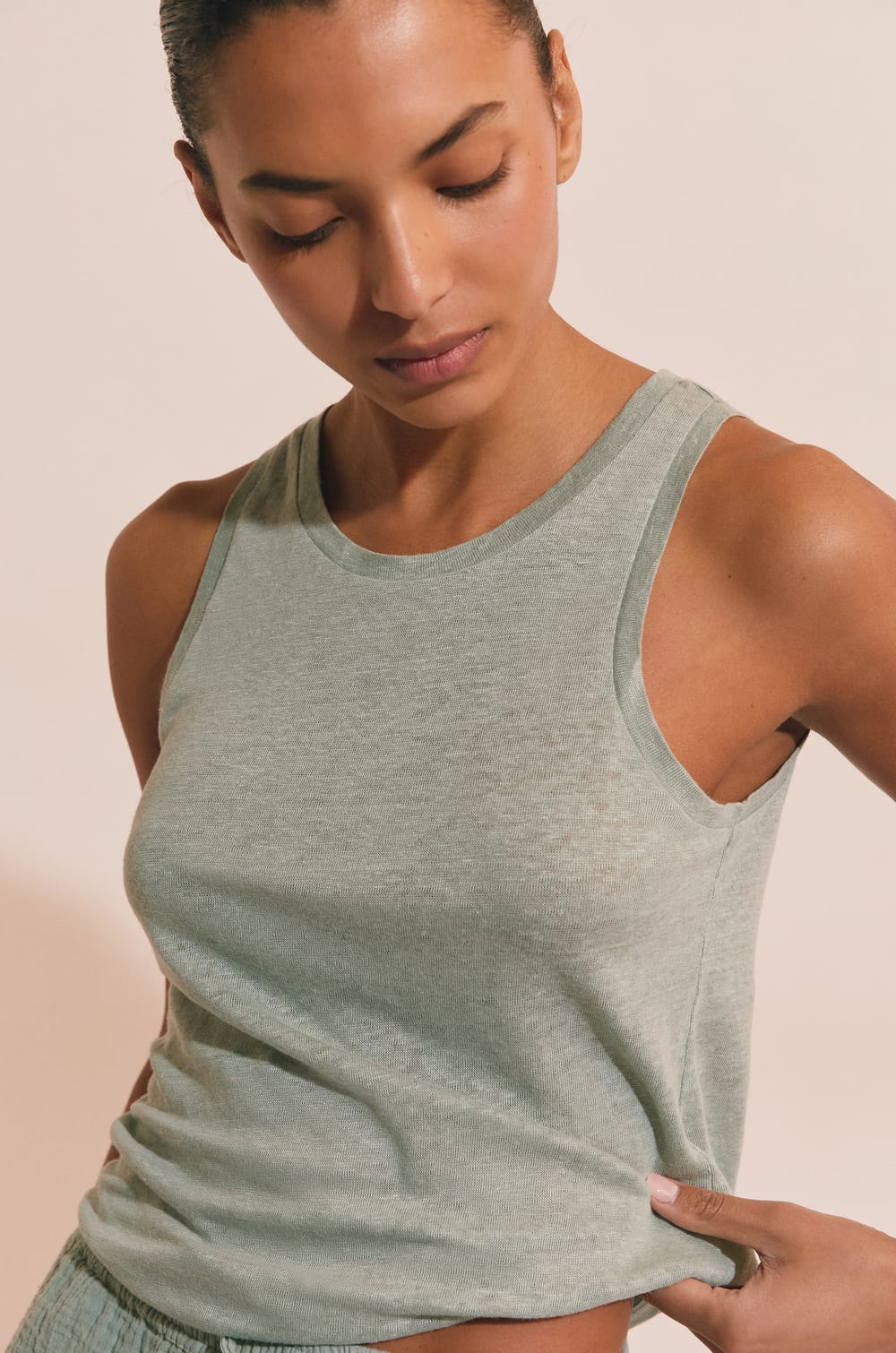 D&eacute;bardeur de pyjama en lin;${refinementColor}