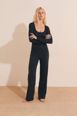 Pantalon de pyjama avec boutons;${refinementColor}