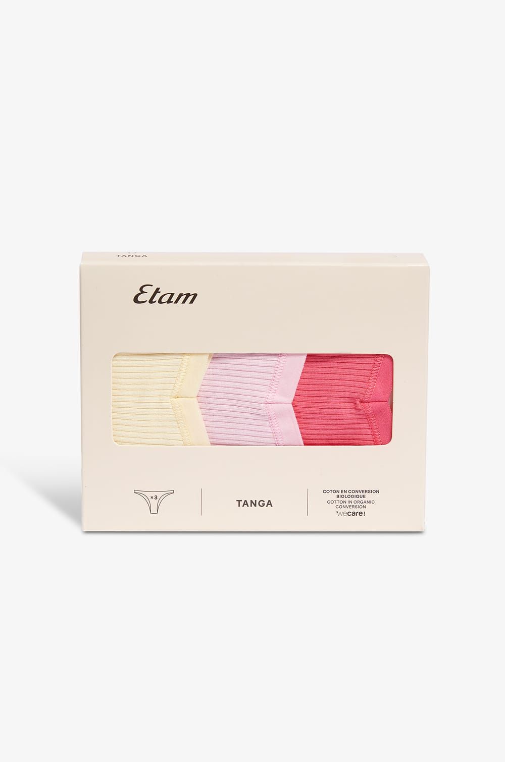 Lot de 3 tangas en coton;${refinementColor}