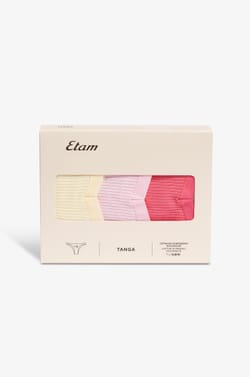 Lot de 3 tangas en coton;${refinementColor}