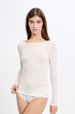 T-shirt thermique col bateau;${refinementColor}