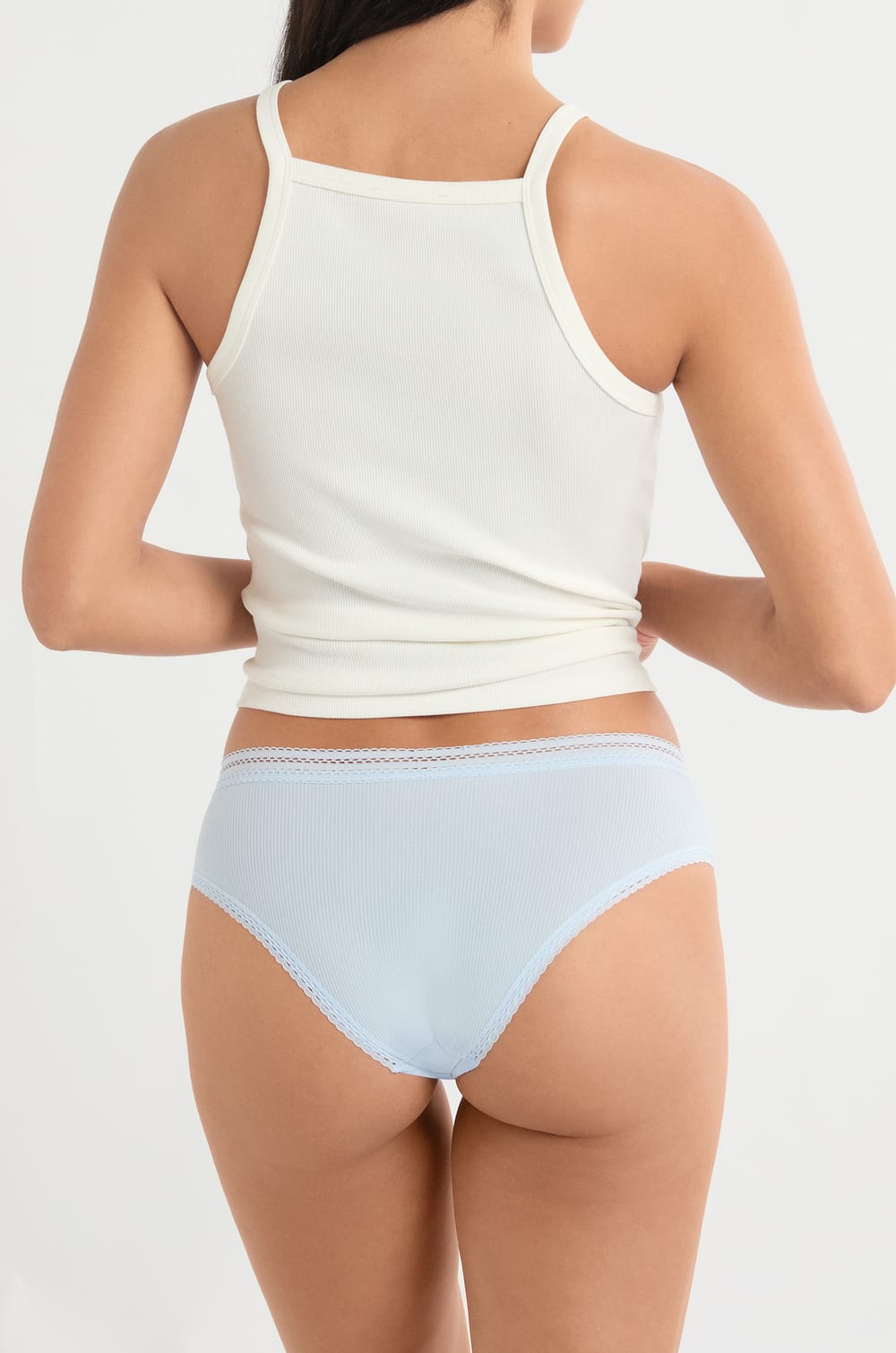 Shorty en microfibre d&eacute;tails dentelle;${refinementColor}