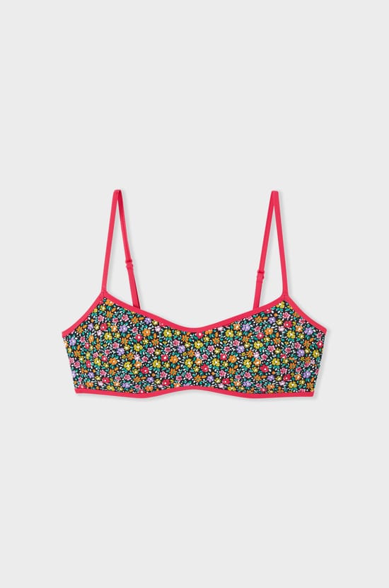 Floral Bikini Top Bralette;${refinementColor}