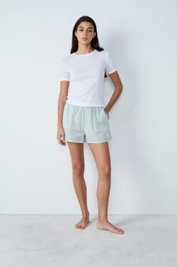 Ribbed cotton short-sleeved T-shirt;${refinementColor}