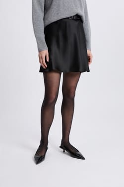 Satin Short Skirt;${refinementColor}