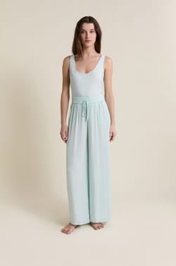 Pantal&oacute;n satinado de corte ancho;${refinementColor}