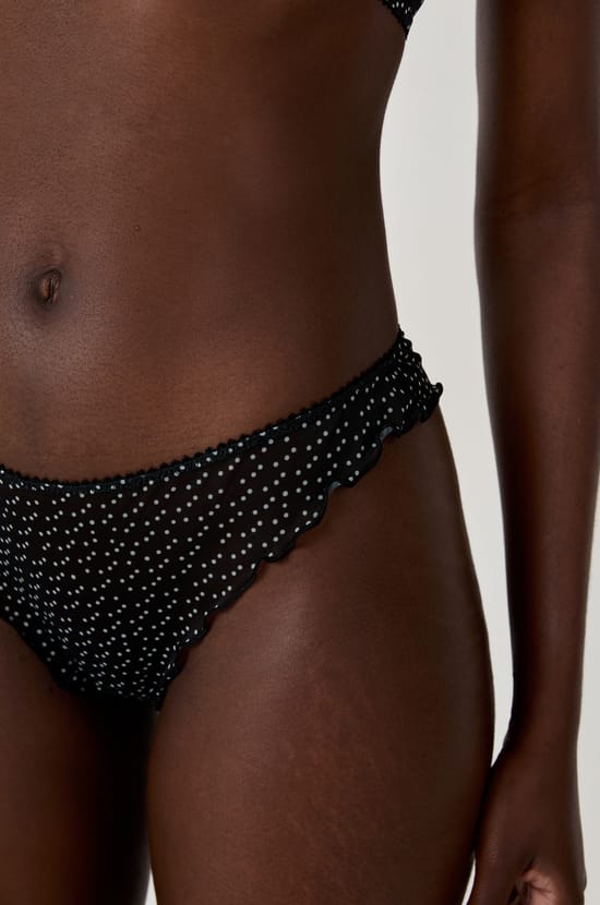 Polka dot tulle tanga;${refinementColor}