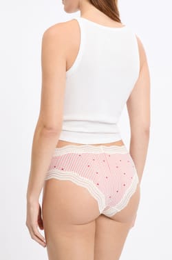 Boyshort with Lace Trim in Microfiber;${refinementColor}