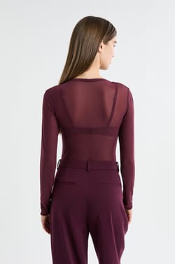 Camiseta de manga larga transparente;${refinementColor}