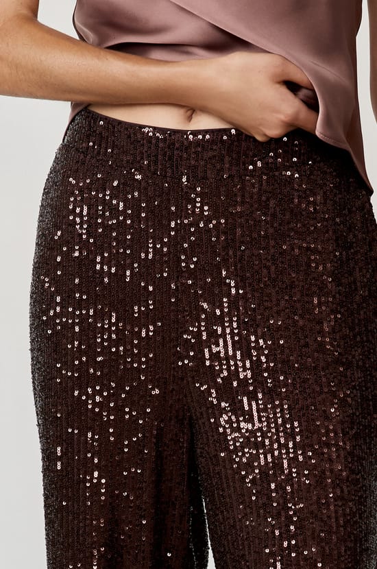 Wide-leg sequin trousers;${refinementColor}
